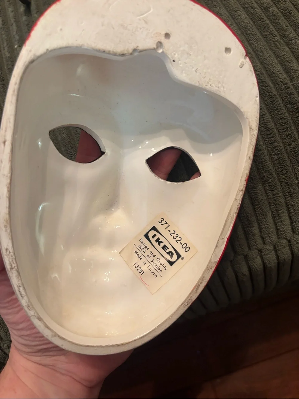 1990s ceramic IKEA Pierrot Harlequin wall mask